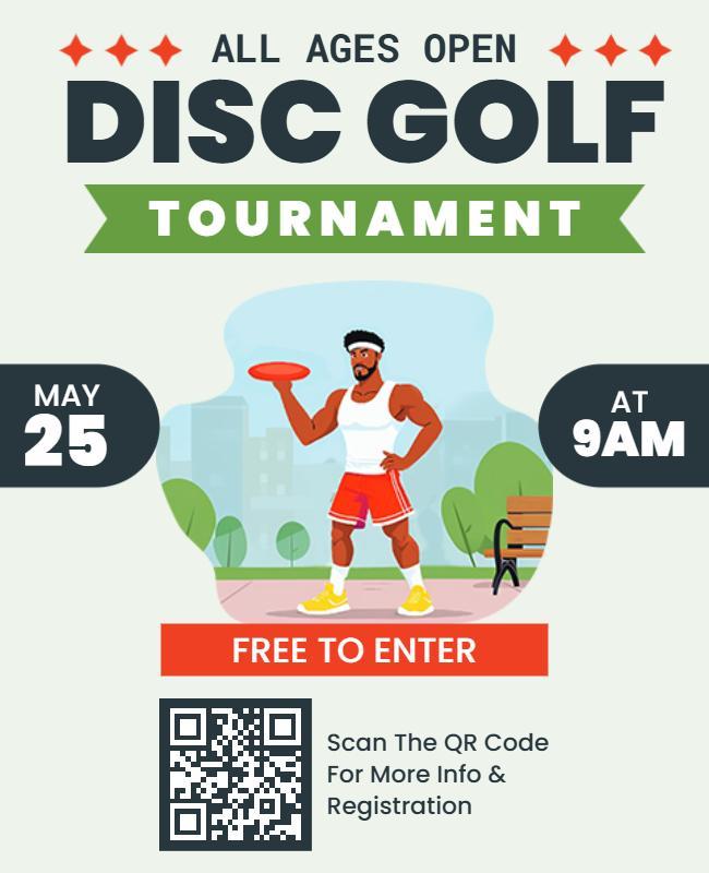Disc Golf Tournament Community Event Flyer Template