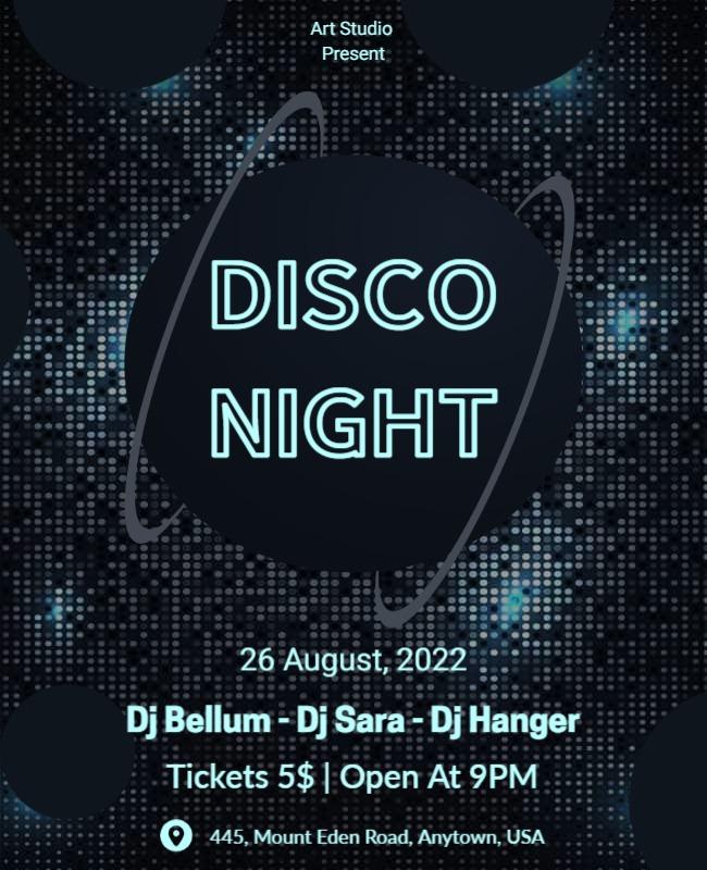 Disco Night Event Flyer Template