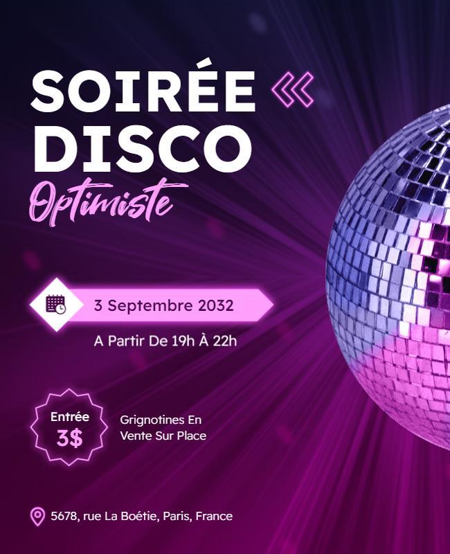 Disco Night Party Event Flyer Template