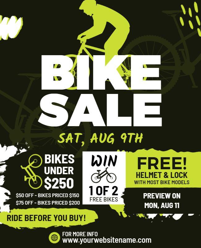 Discounted Bike Sale Event Flyer Template