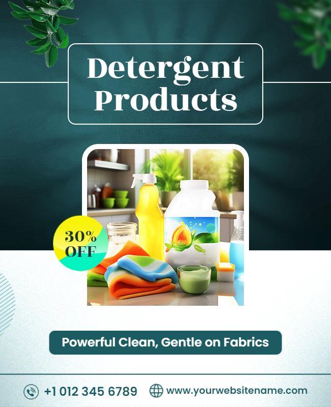 Discounted Detergent Products Promotional Flyer Template