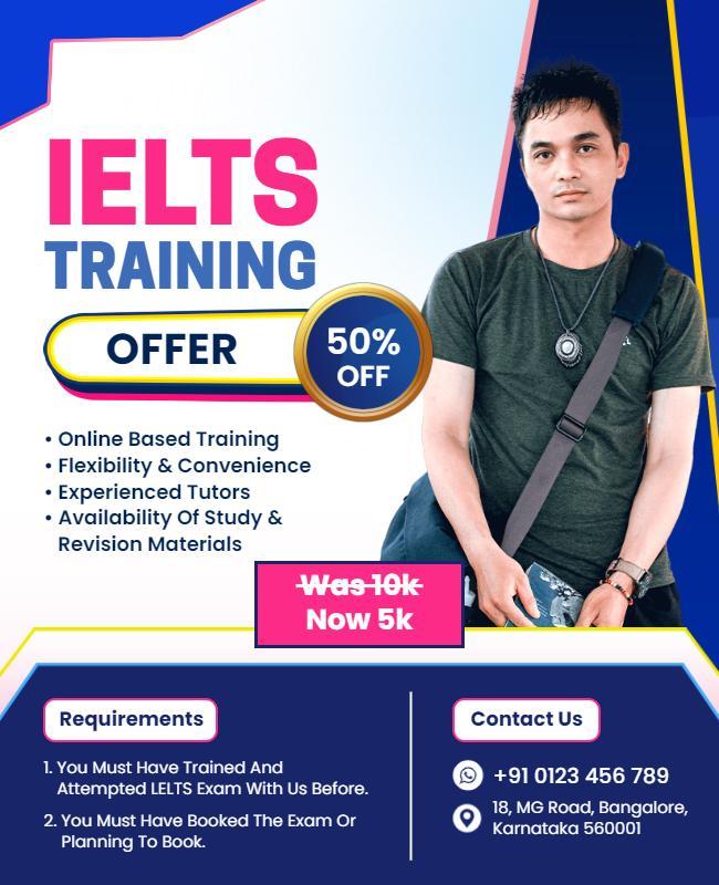 Discounted Ielts Training Program Flyer Template