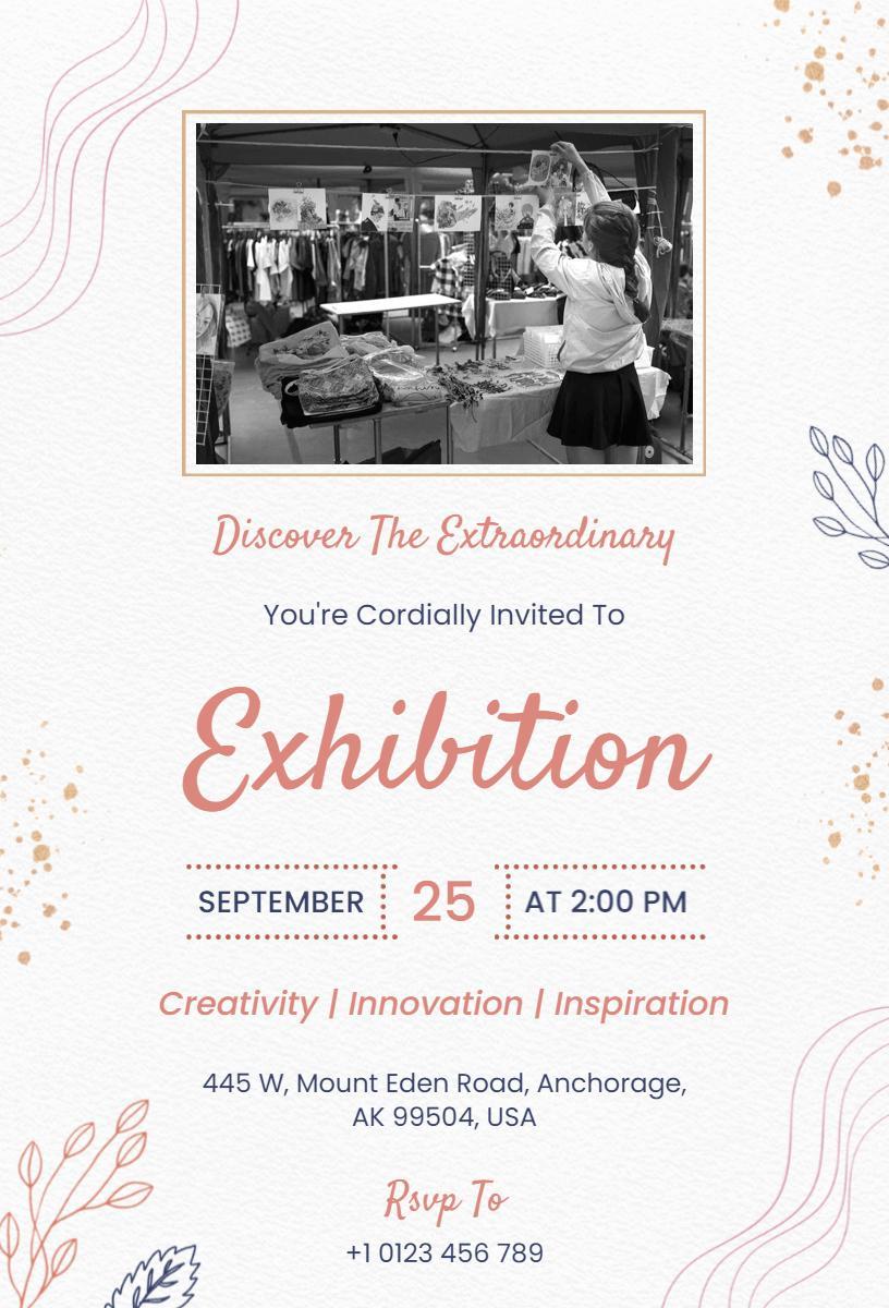 Discovering Creativity Innovation Art Exhibition Invitation Template