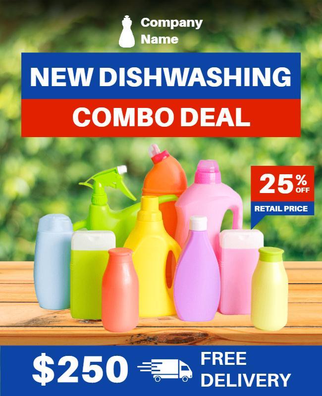 Dishwashing Products Combo Deal Flyer Template