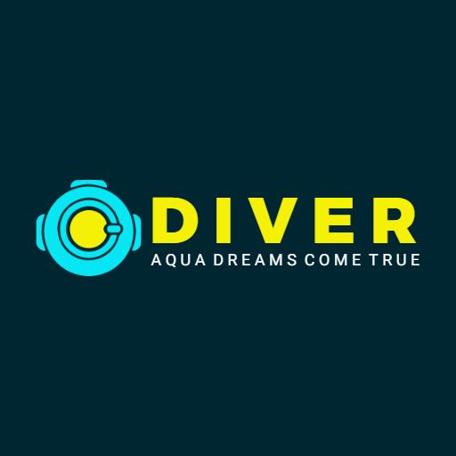 Dive into Adventure with Vibrant Diver Exploration Logo Template