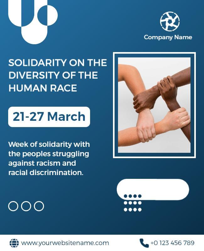 Diversity and Solidarity Awareness Event Flyer Template