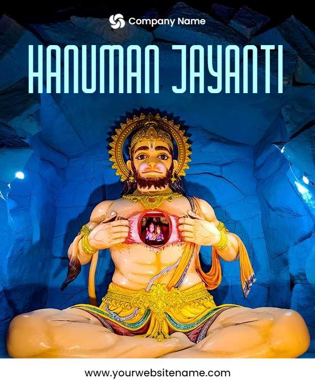 Divine Hanuman Jayanti Celebration Poster Template