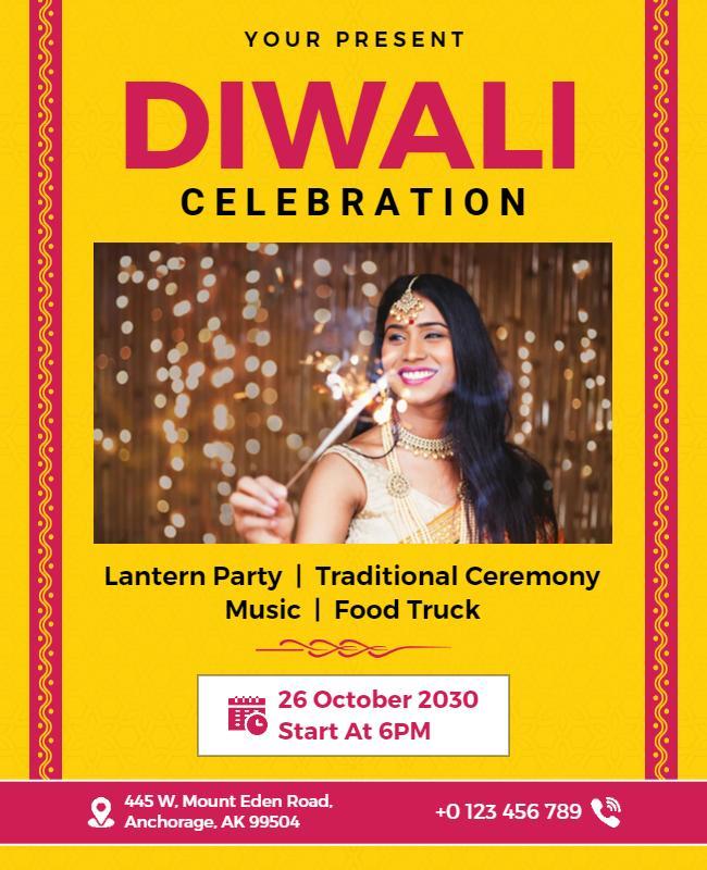 Diwali Celebration Event Flyer Template