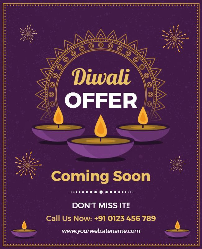 Diwali Festival Special Offer Flyer Template