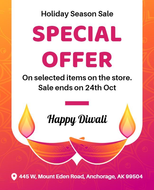 Diwali Special Offer Sale Flyer Template