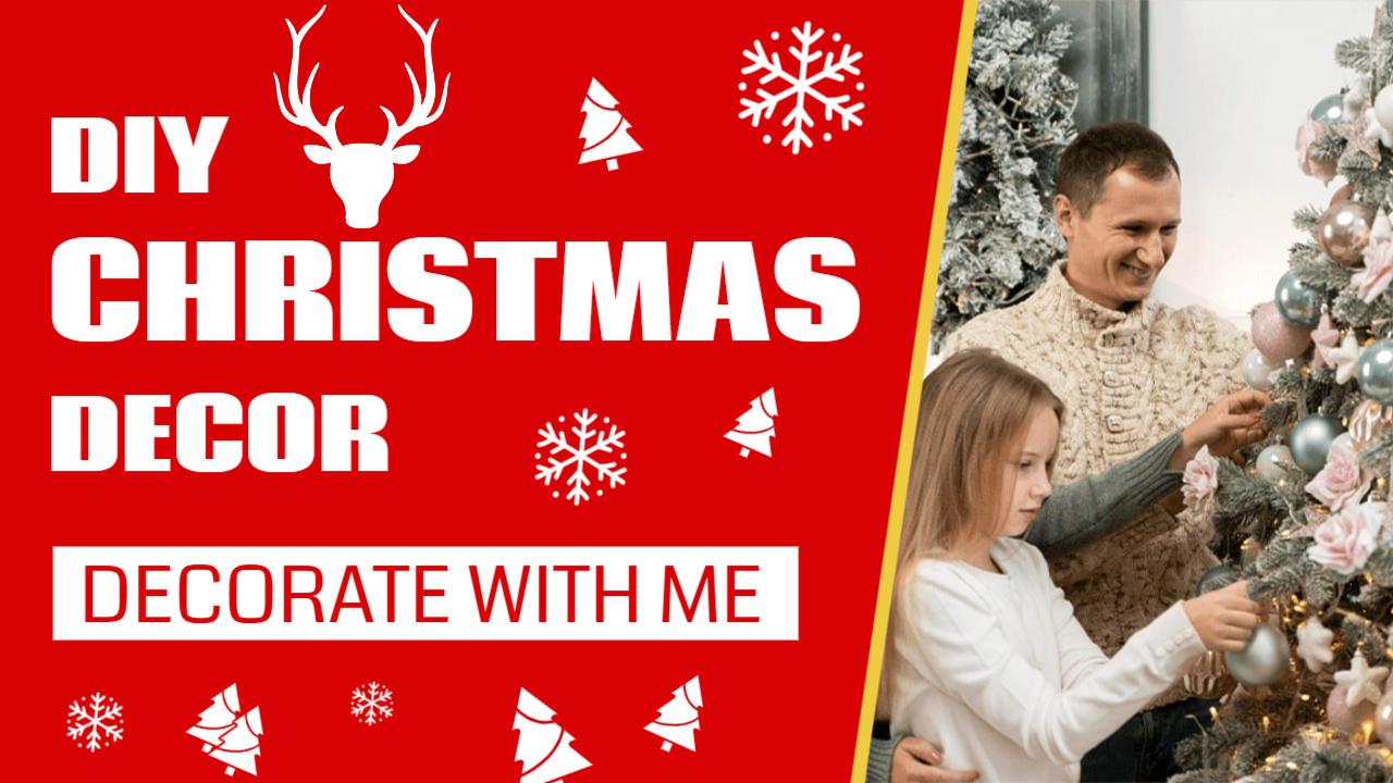 DIY Christmas Decor Family Fun Holiday YouTube Thumbnail Template