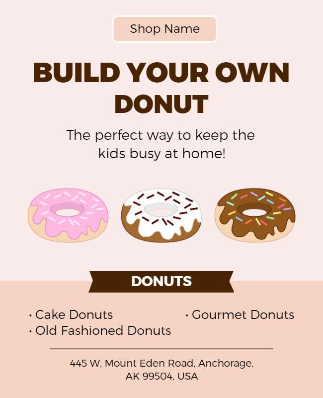 Diy Donut Workshop Promotional Flyer Template