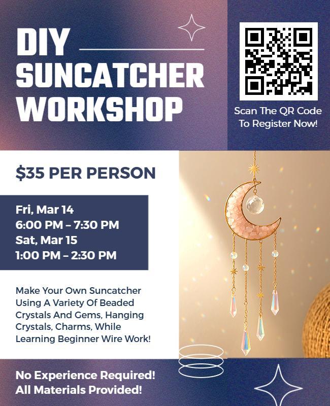 DIY Suncatcher Workshop Event Flyer Template
