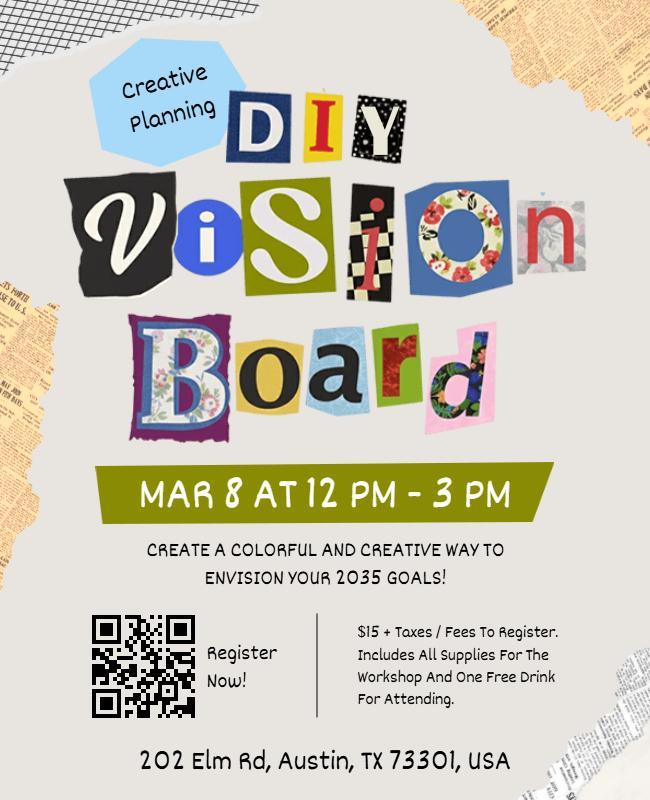 DIY Vision Board Flyer Template