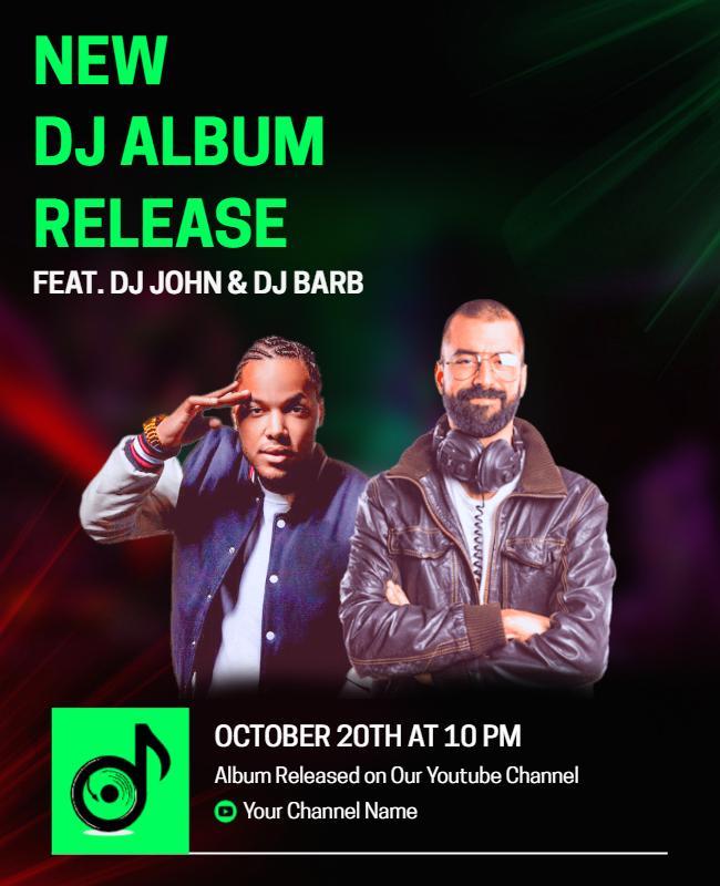 Dj Album Release Party Flyer Template