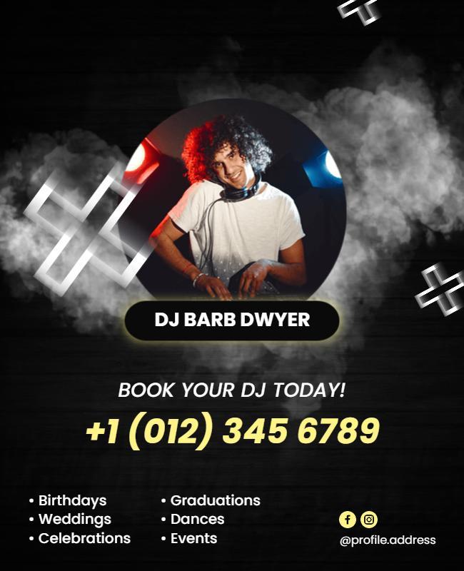 Dj Booking Service Promotional Flyer Template