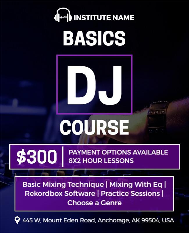 Dj Course Basics Flyer Template