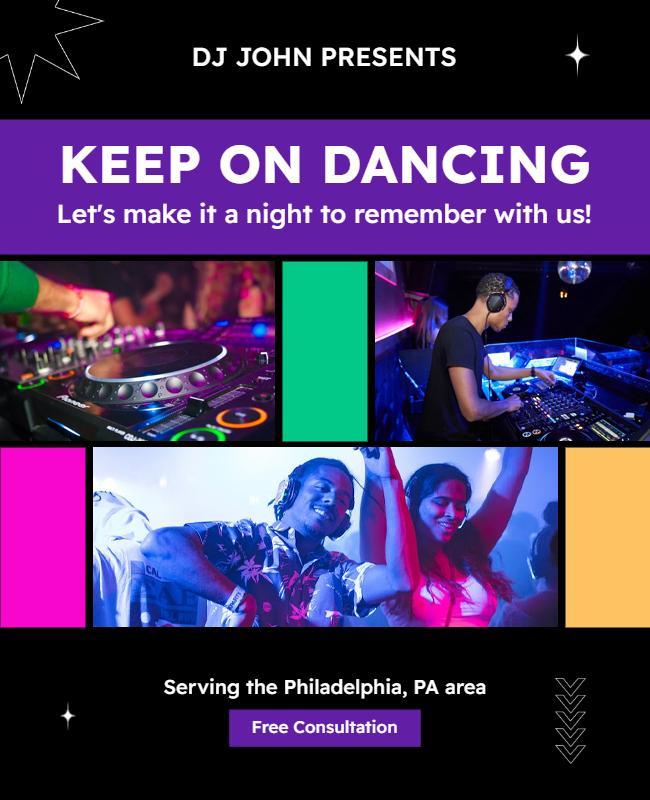Dj Dance Party Event Flyer Template