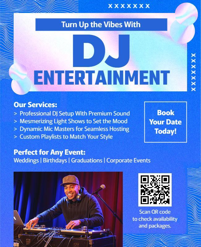 DJ Entertainment Event Promotion Flyer Template