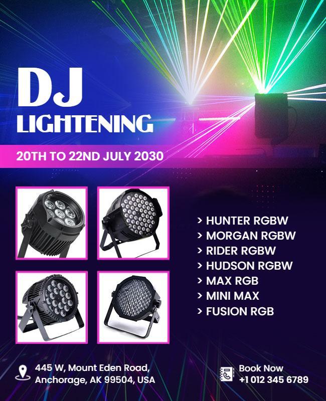 Dj Light Show Equipment Promotion Flyer Template