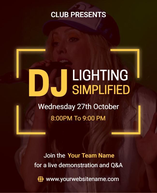 Dj Lighting Live Demonstration Flyer Template