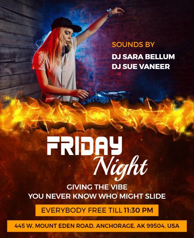 Dj Night Party Event Flyer Template