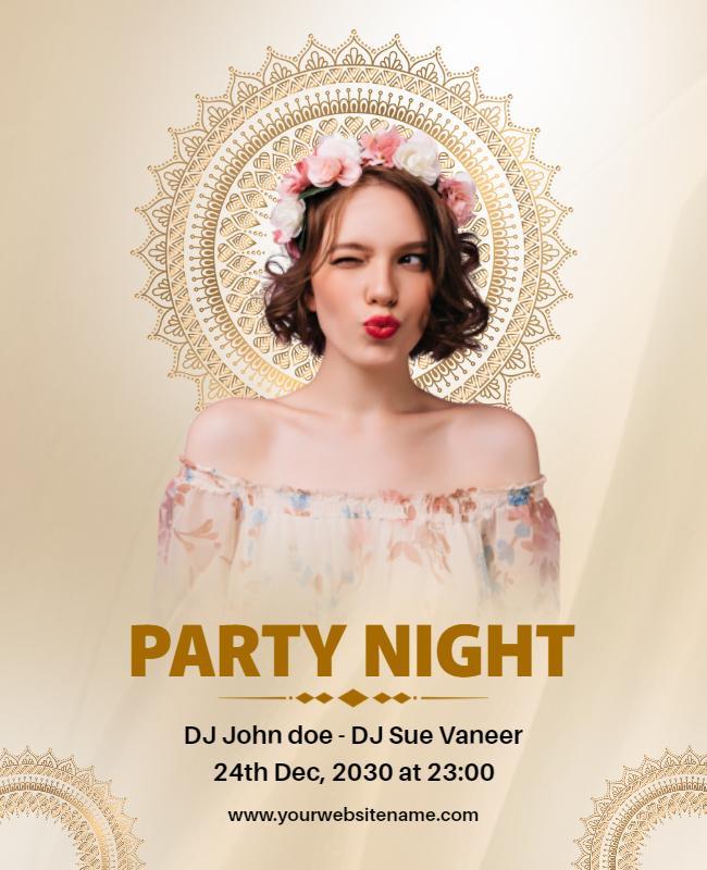 Dj Party Night Celebration Flyer Template