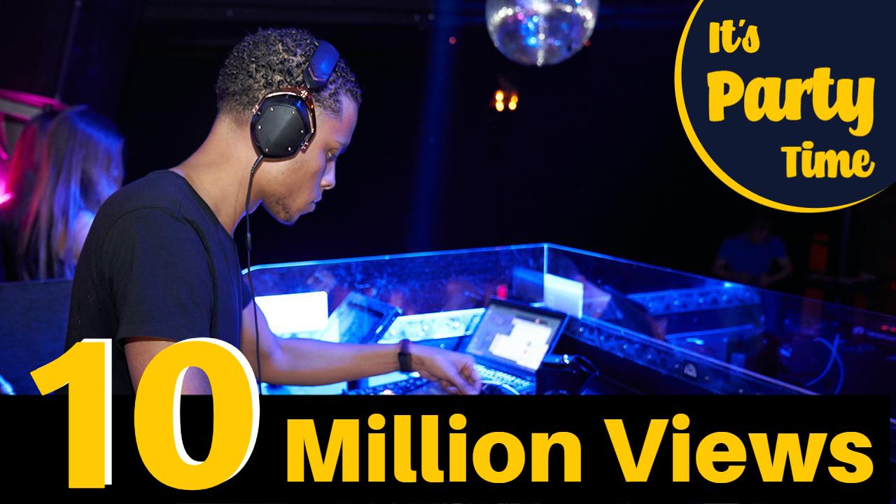 DJ Playing at Epic Night Party YouTube Thumbnail Template