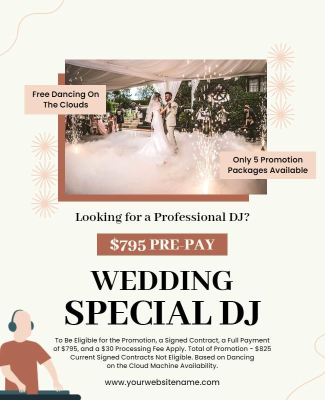 Dj Service Wedding Promotion Flyer Template