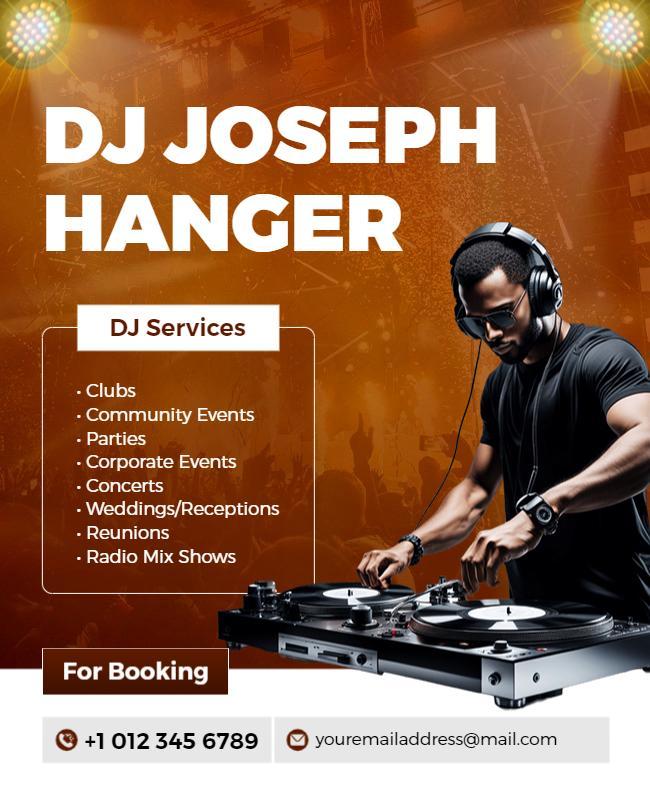 Dj Services Event Promotion Flyer Template