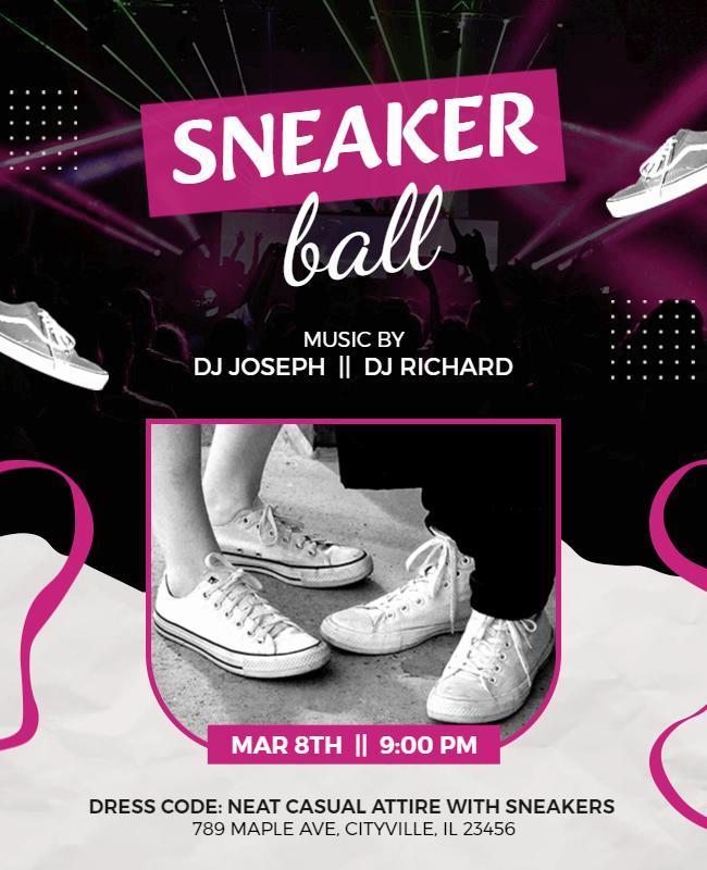 Dj Sneaker Ball Dance Event Flyer Template