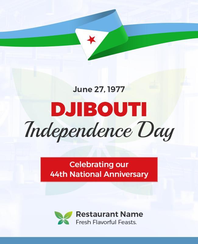 Cultural Celebration Djibouti Independence Day Flyer Template