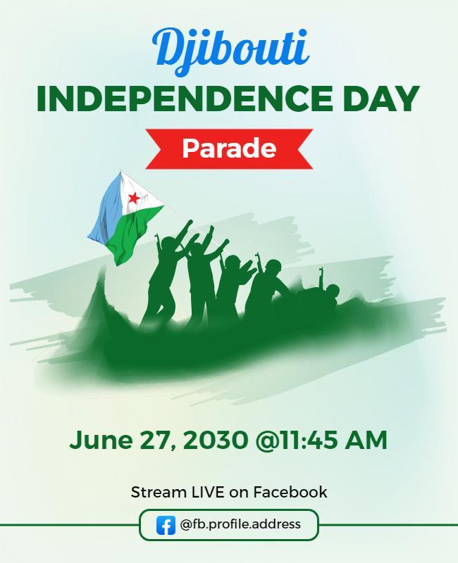 Djibouti Independence Day Parade Celebration Flyer Template