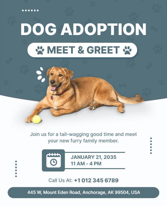 Dog Adoption Meet and Greet Event Flyer Template