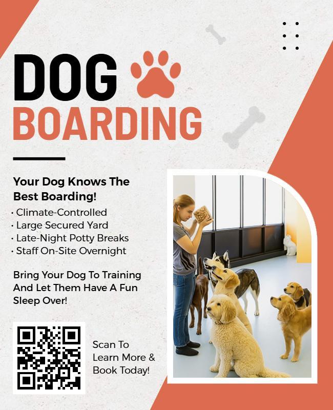 Dog Boarding Facility Advertising Flyer Template