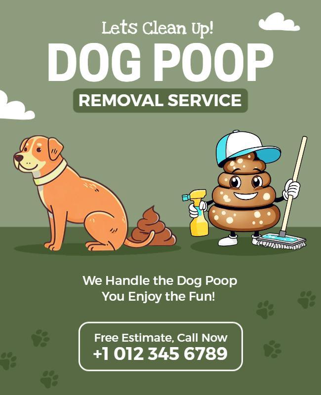 Dog Poop Removal Service Flyer Template