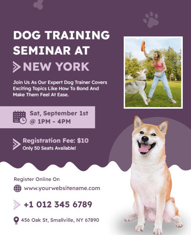 Dog Training Seminar Event Flyer Template