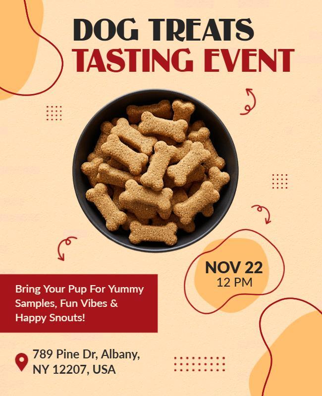 Dog Treats Tasting Event Flyer Template
