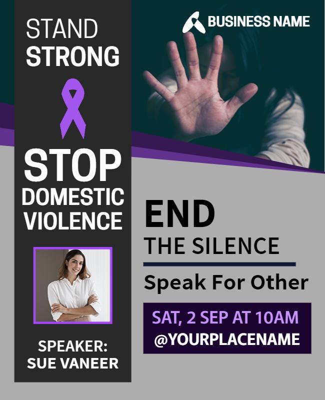 Domestic Violence Awareness Event Flyer Template