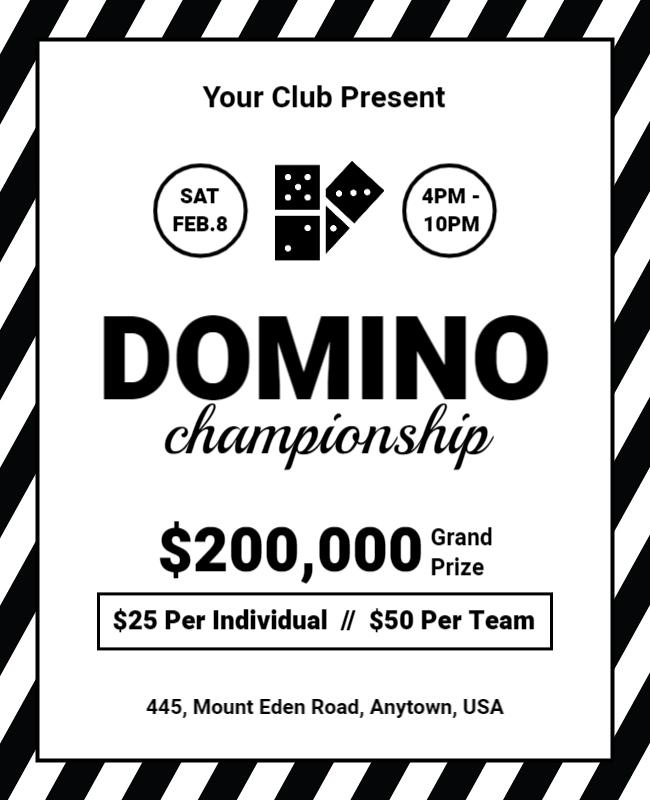 Domino Championship Event Flyer Template