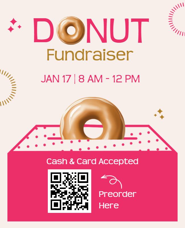 Donut Fundraiser Event Flyer Template