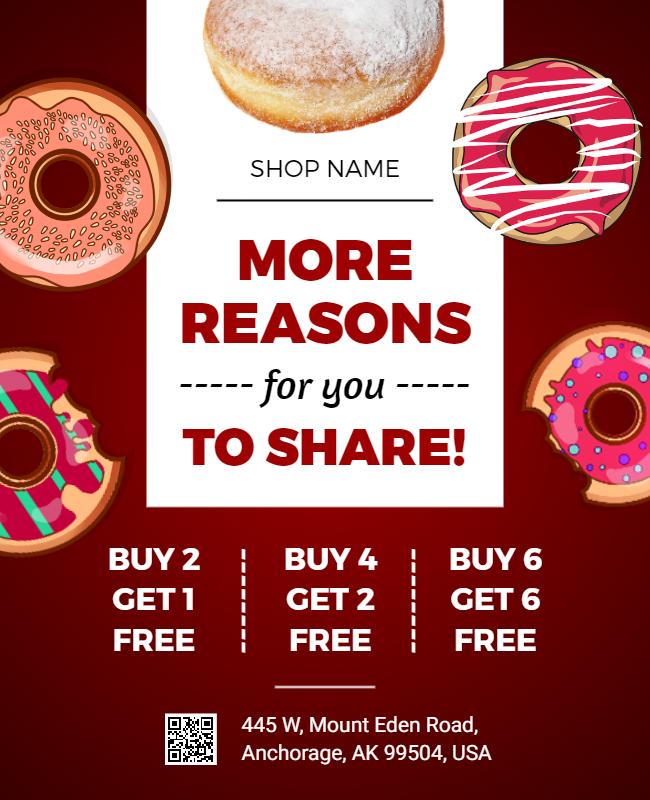 Donut Shop Special Offers Flyer Template