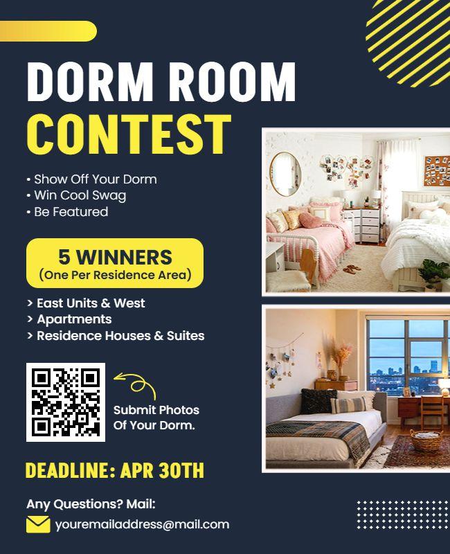 Dorm Room Design Contest Flyer Template
