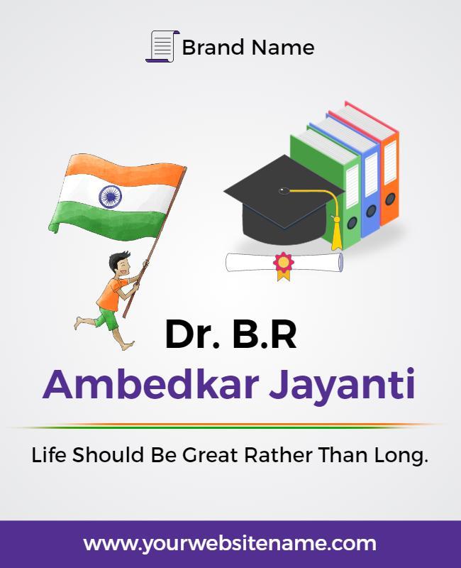 Colorful Celebration of Dr. B.R. Ambedkar Jayanti Flyer Template