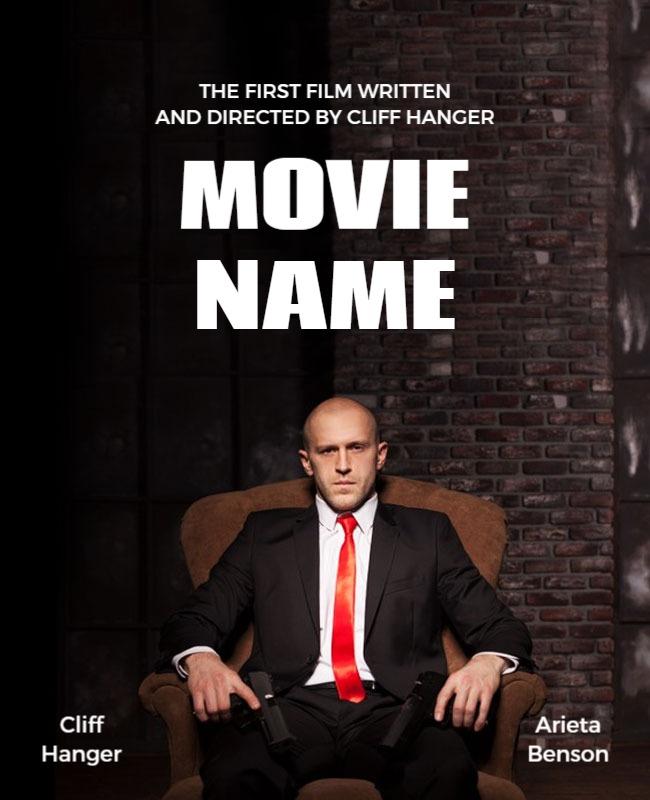 Dramatic Dark Mystery Film Premiere Poster Template