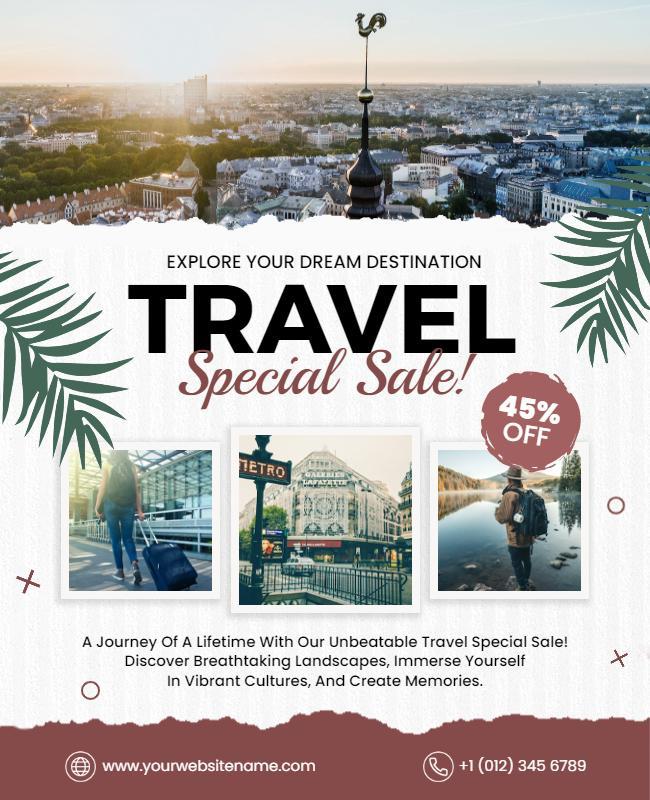 Dream Destination Travel Special Sale Flyer Template