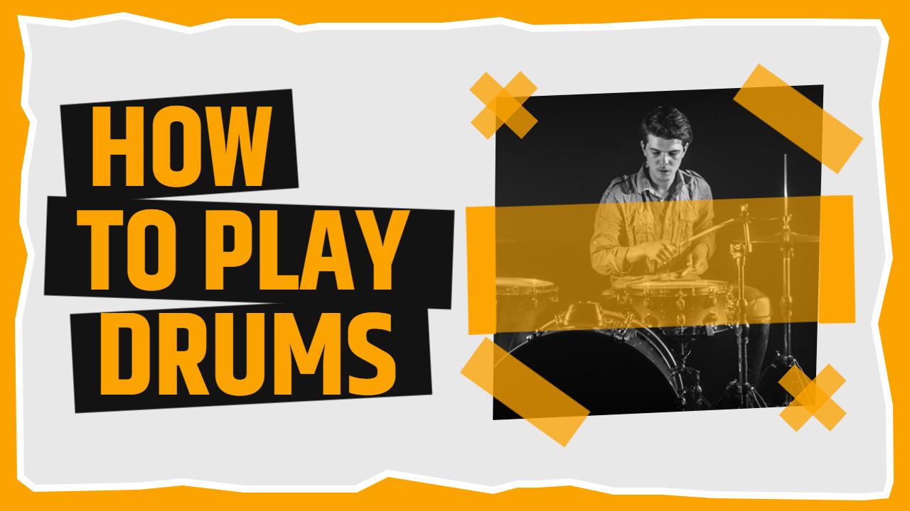 Drum Playing Techniques Tutorial YouTube Thumbnail Template