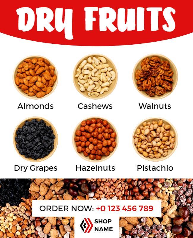 Dry Fruit Flyer Template