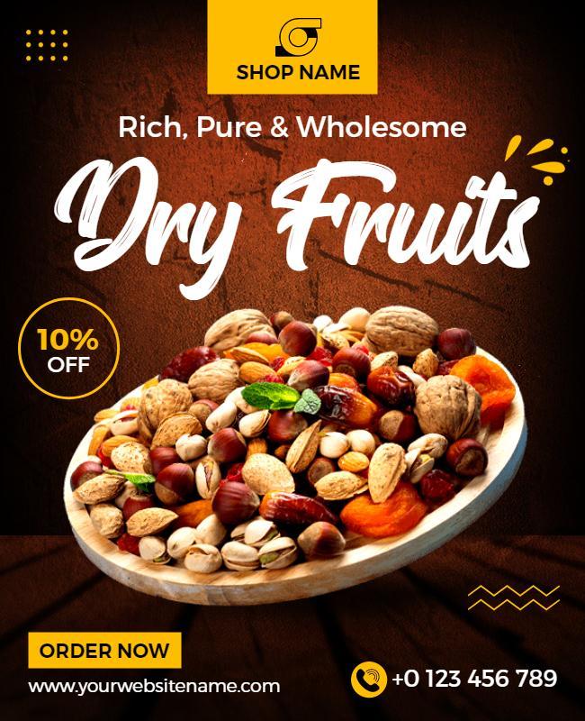 Dry Fruit Shop Offer Flyer Template