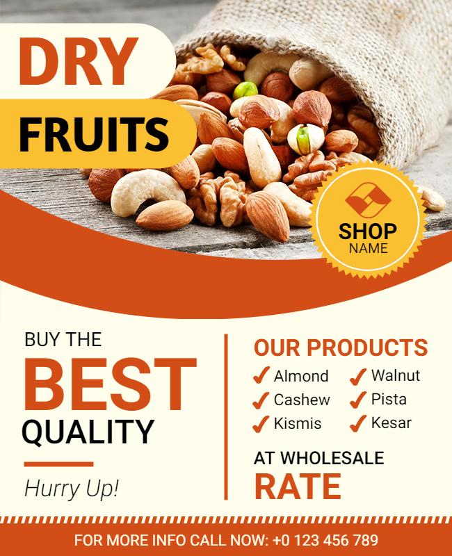 Dry Fruits Best Quality Flyer Template